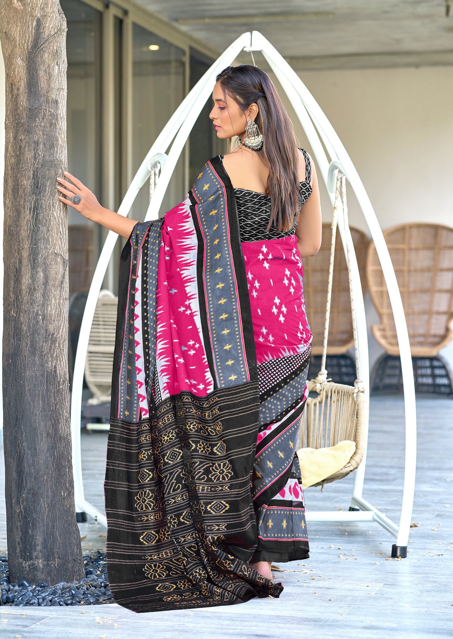 1-MIN READY TO WEAR PREMIUM MULMUL COTTON SAREE