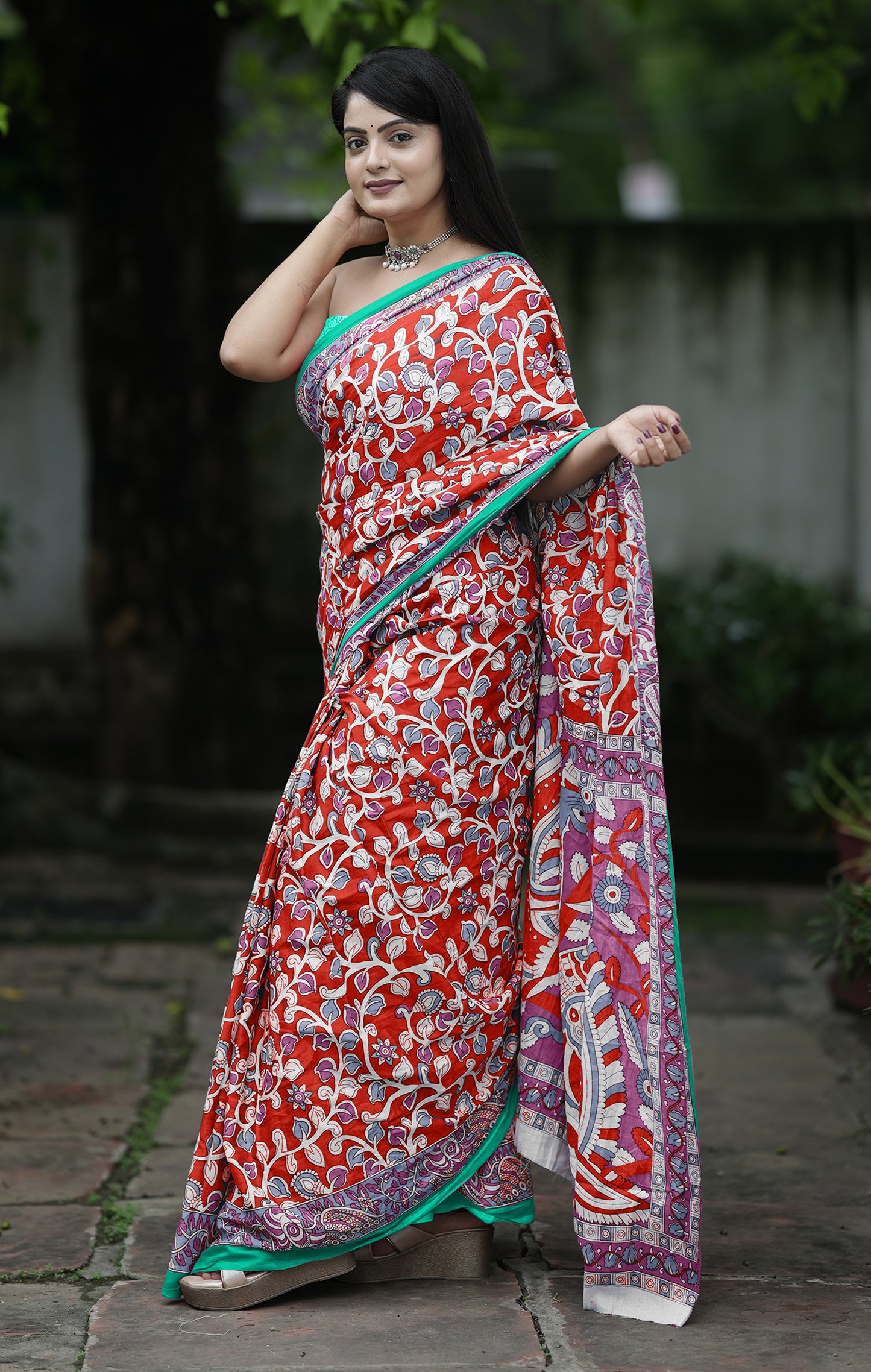 PURE SOFT MUL COTTON SARI WITH BLOUSE PIECE