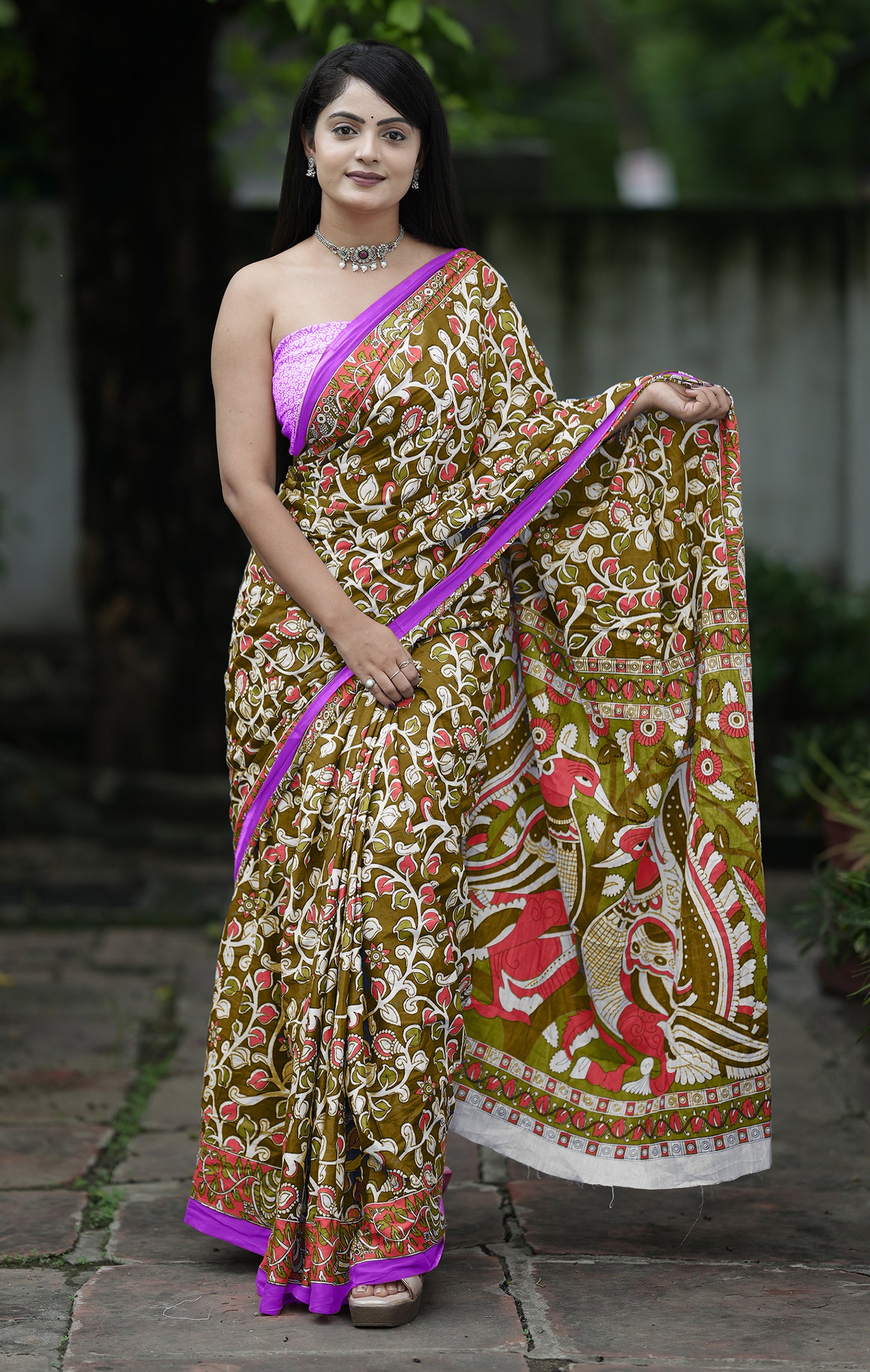PURE SOFT MUL COTTON SARI WITH BLOUSE PIECE