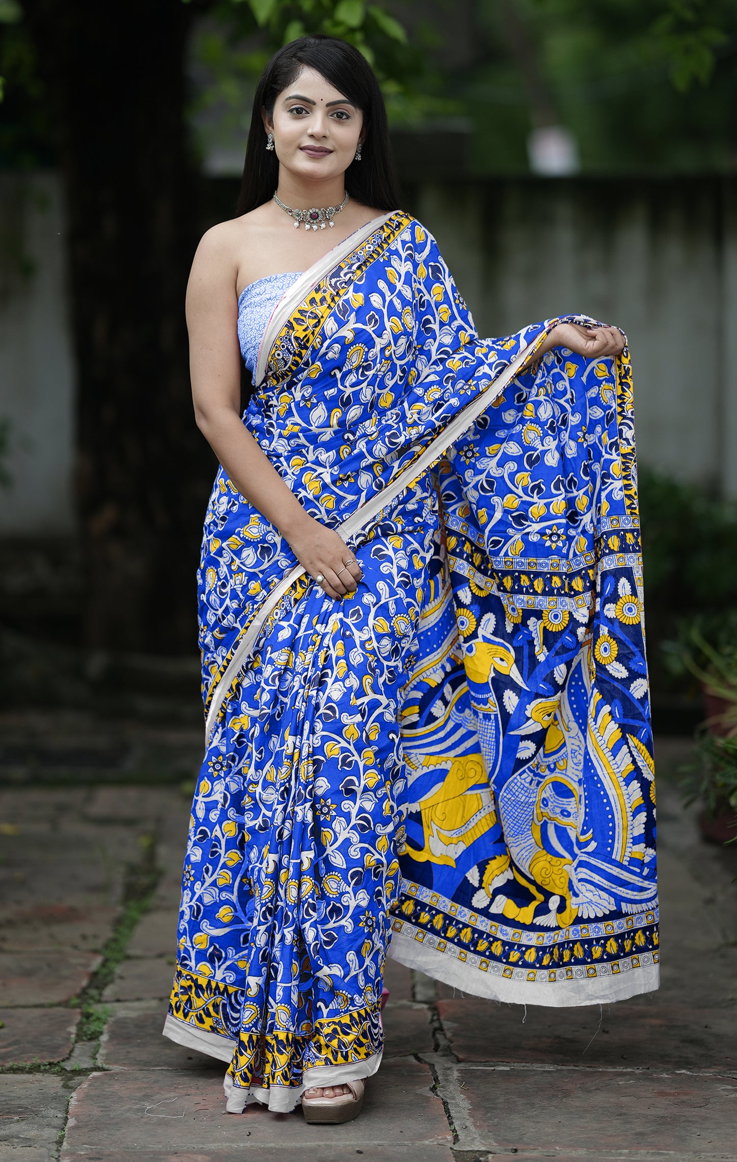 PURE SOFT MUL COTTON SARI WITH BLOUSE PIECE