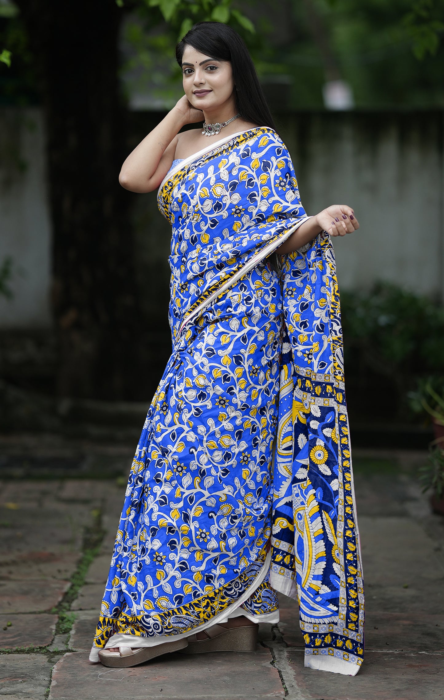 PURE SOFT MUL COTTON SARI WITH BLOUSE PIECE