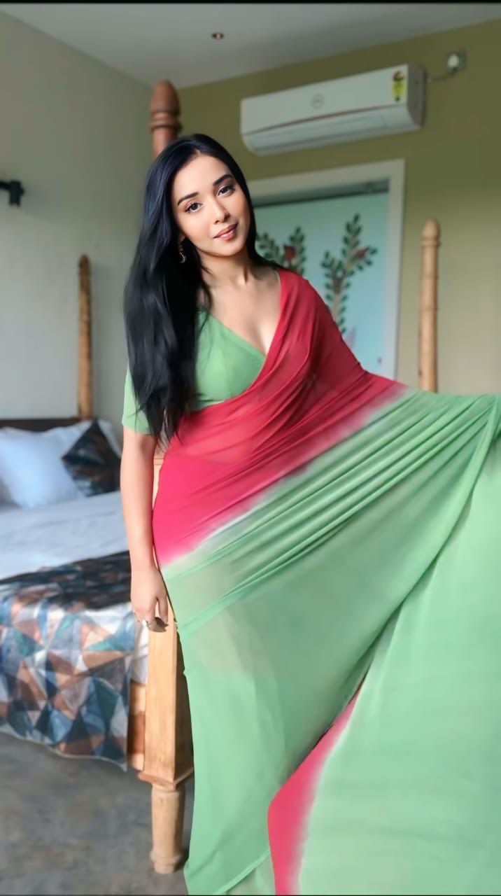 1 MIN READY TO WEAR SAREE IN IMPORTED GEORGETTE WITH BLOUSE