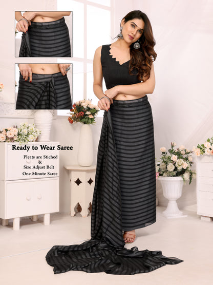 1-MIN READY TO WEAR SAREE IN HEAVY GEORGETTE WITH BANGLORI BLOUSE