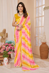 1-MIN READY TO WEAR SAREE IN HEAVY GEORGETTE WITH BANGLORI BLOUSE