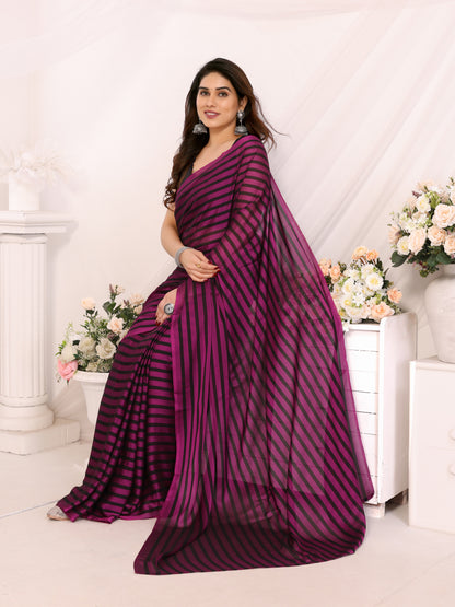 1-MIN READY TO WEAR SAREE IN HEAVY GEORGETTE WITH BANGLORI BLOUSE