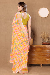 1-MIN READY TO WEAR SAREE IN HEAVY GEORGETTE WITH BANGLORI BLOUSE