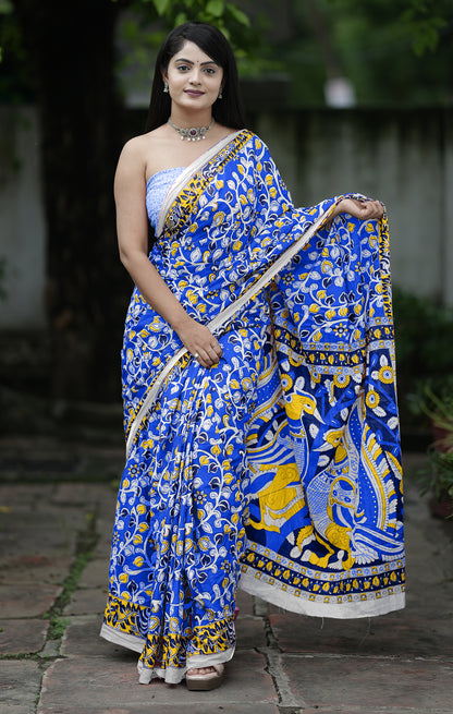 PURE SOFT MUL COTTON SARI WITH BLOUSE PIECE