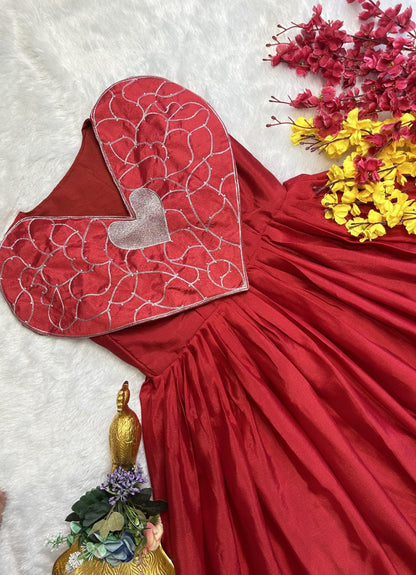 NEW LAUNCHING HEART GOWN WITH EXCLUSIVE REAL OWN MODLING