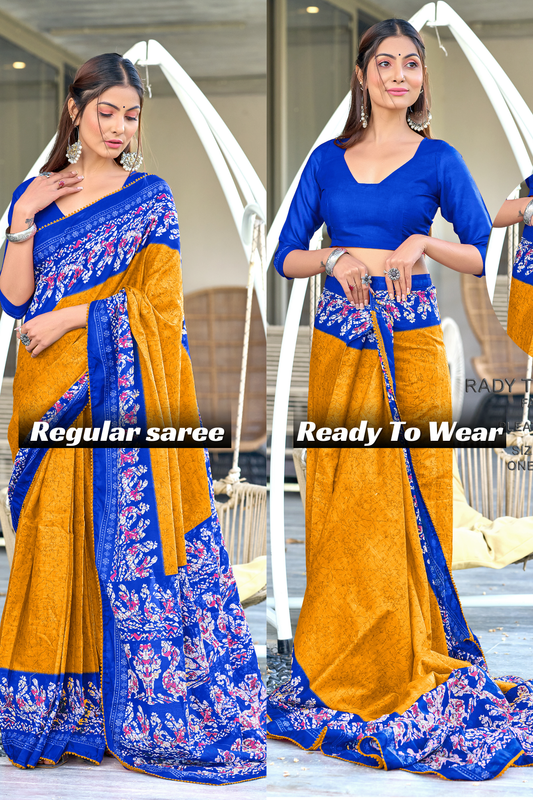 MULMUL IKKAT SOFT PURE COTTON SAREE