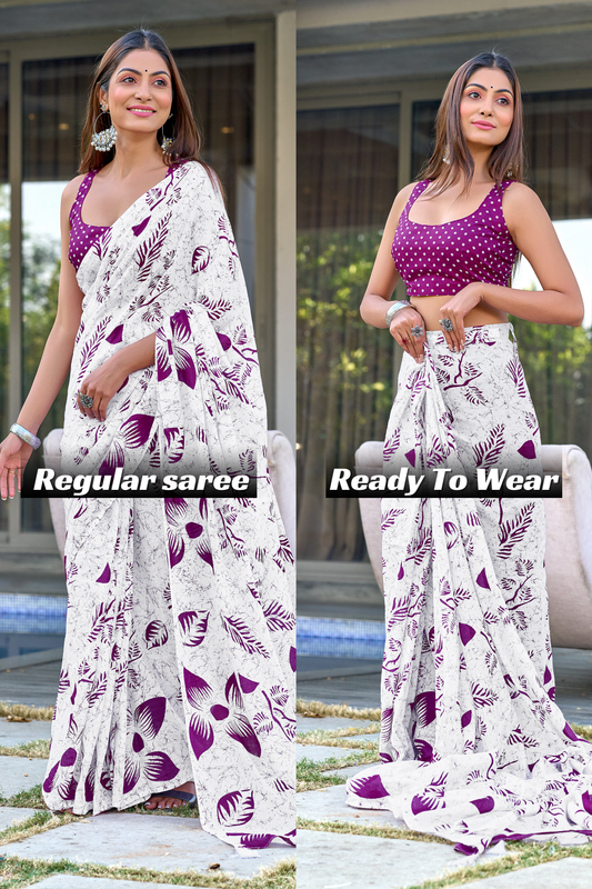 PURE COTTON FANCY BAGRU BLOCK PRINT SAREES WITH BLOUSE PICE