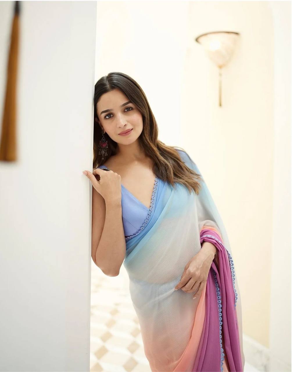 1 MIN READY TO WEAR SAREE BY ALIA BHATT WEAR IN GEORGETTE WITH BLOUSE