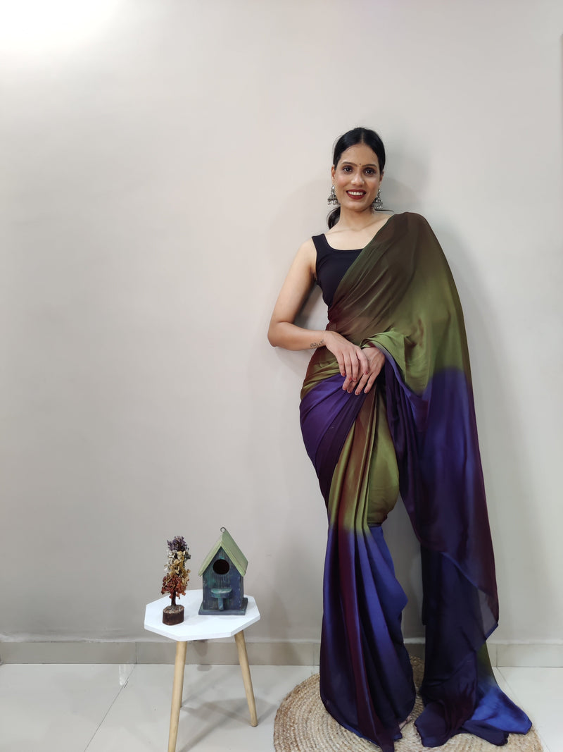 1-MIN READY TO WEAR SAREE IN PREMIUM IMPORTED SILK WITH BLOUSE