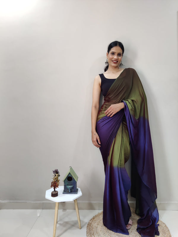 1-MIN READY TO WEAR SAREE IN PREMIUM IMPORTED SILK WITH BLOUSE