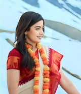 Rashmika Design Soft Silk Saree With Jacquard border