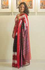 PURE LINEN COTTON IN IKAT GEOMATRIC PATTERN WITH BLOUSE